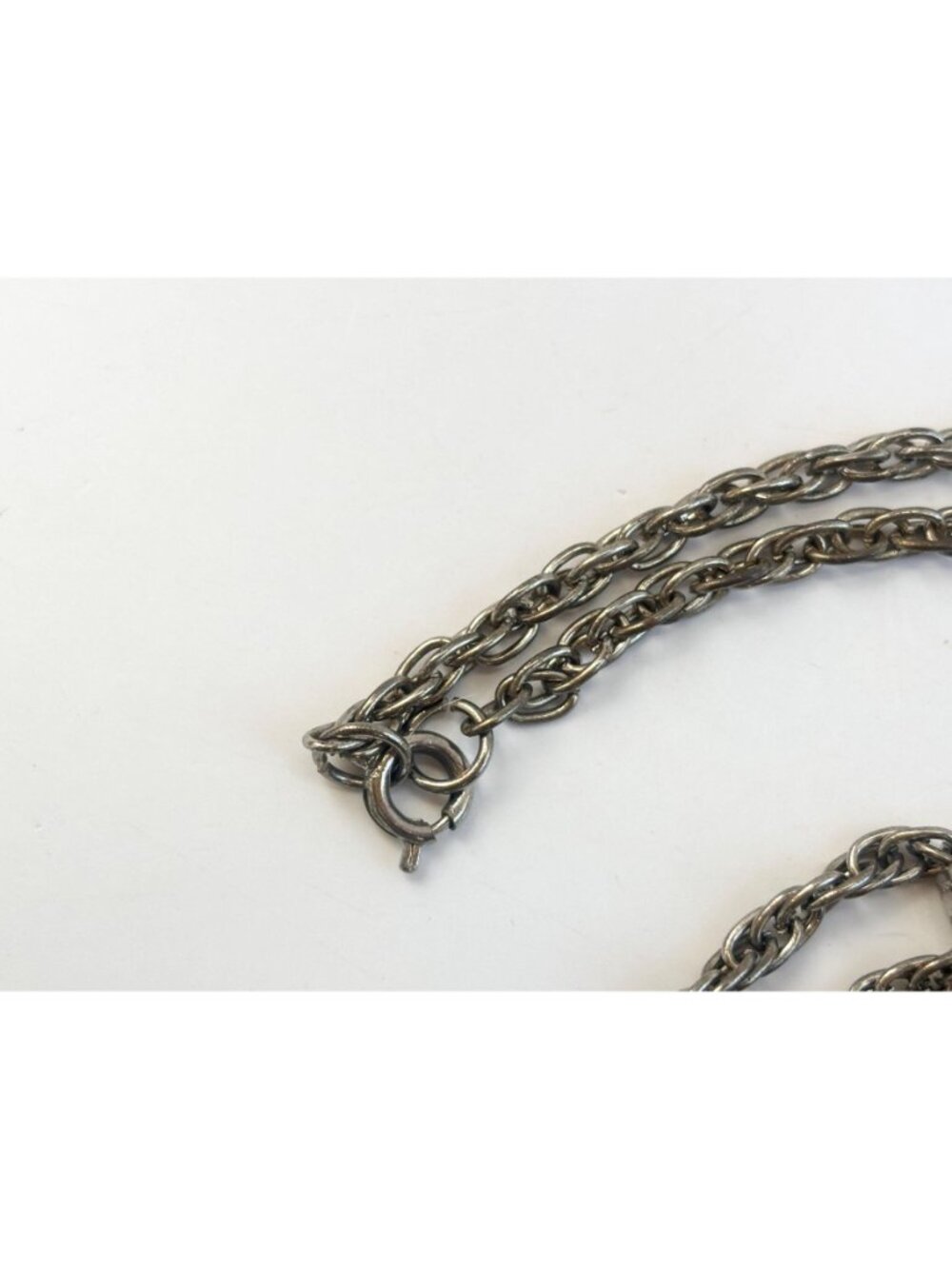 Locket Floral Carved Matte Silver Toned Vintage Jumbo Pendant Necklace - 24" - Picture 12 of 16